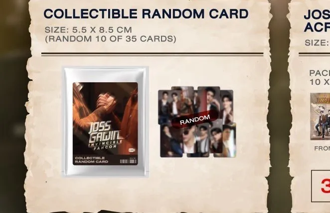 

Официальная предварительная продажа Gmmtv Thailand Stars Drama My Golden Blood JossGawin Joss Gawin Коллекционная случайная карта