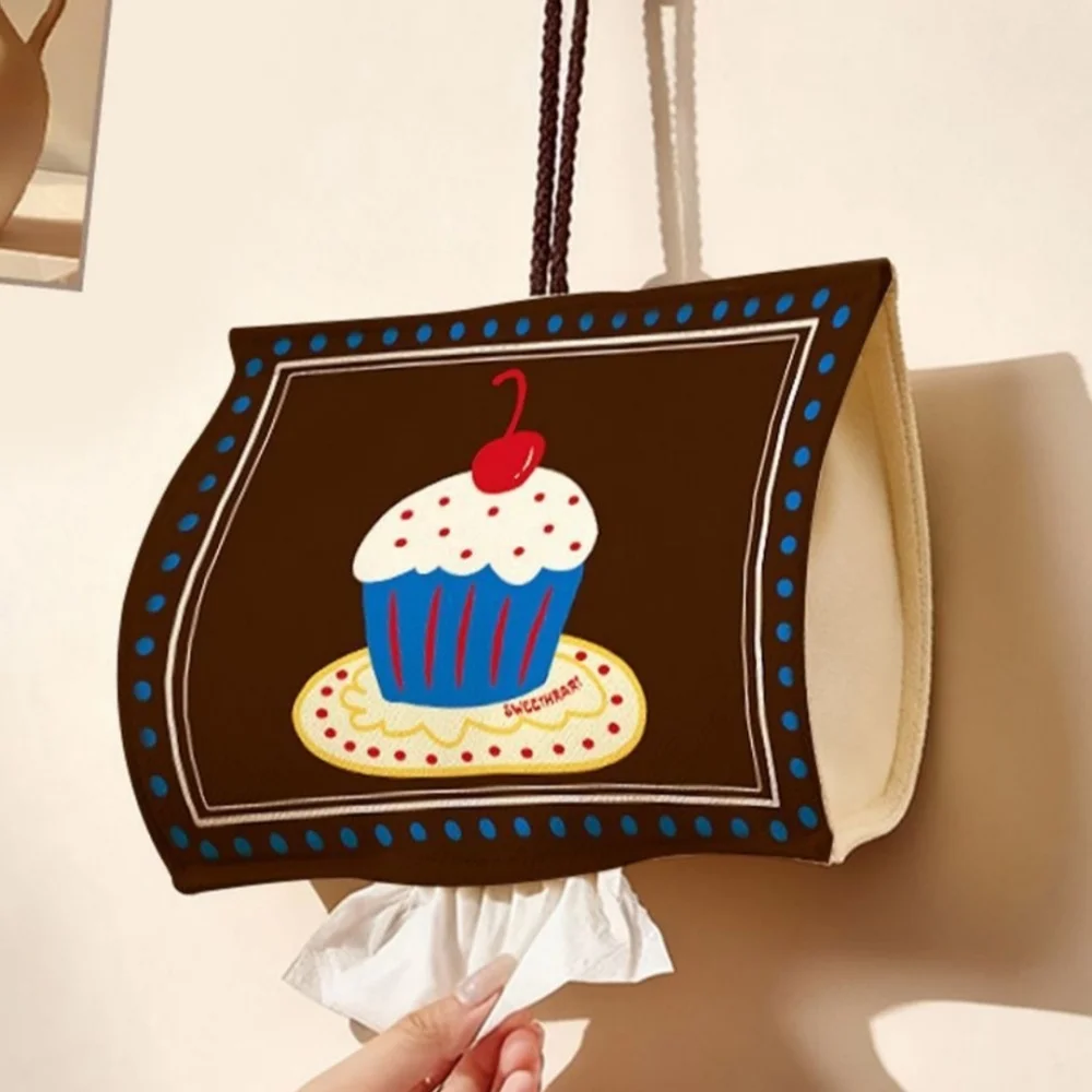 Tissue Paper Holder Auspicious New Year Tissue Box Removable Napkin Holder Convenient Wall Mounted Tissue Box For Car Bathroom