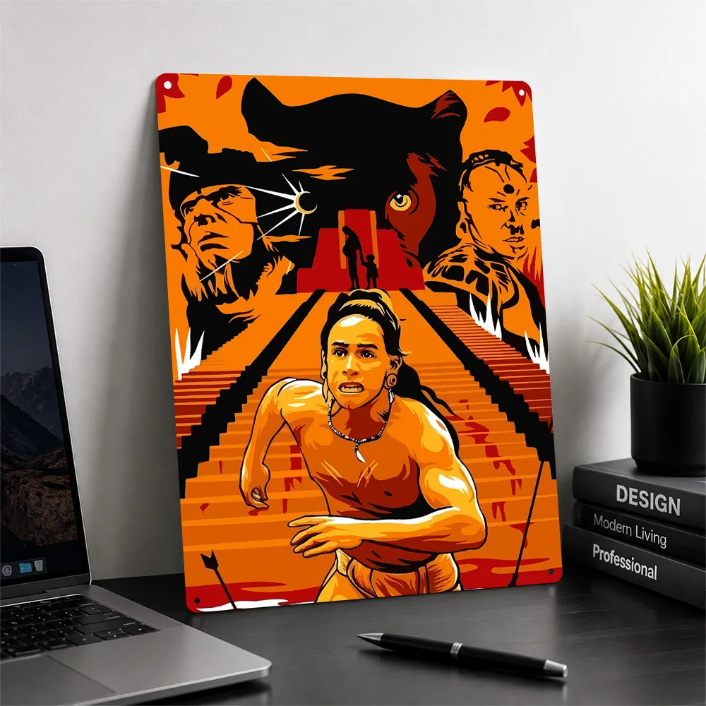 Apocalypto Awesome Movies 3D Texture Printed Poster Custom Vintage Metal Tin Plate Sign for Wall Art Decoration Room Funny Signs