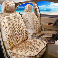 Universal Ice Silk Full Protect Car Seat Cover Summer Cooling Woven Cushion Automobile Sit Pad Driver S Chair Shell All Seasons