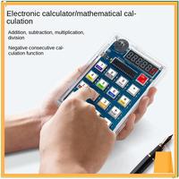 L53A-Calculator DIY Kit Abs 51 Microcontroller Homemade Digital Tube Calculator Circuit Board Welding Training Electronic Kit