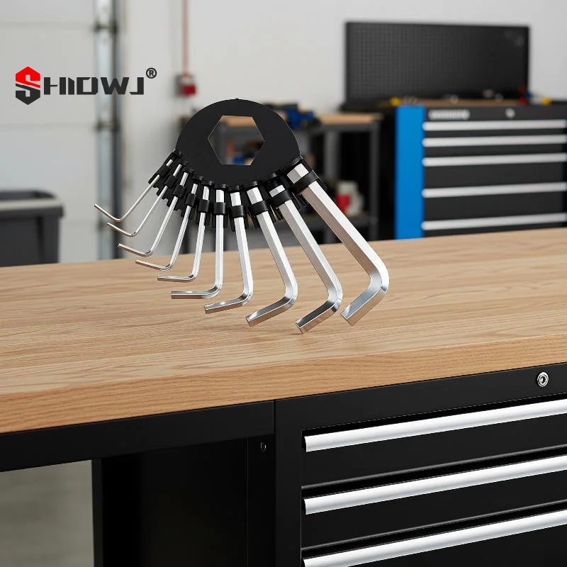 10 Piece Metric Hex Key Set Hardened Steel Foldable Storage Ring For Home Repair Bike Maintenance Assembly