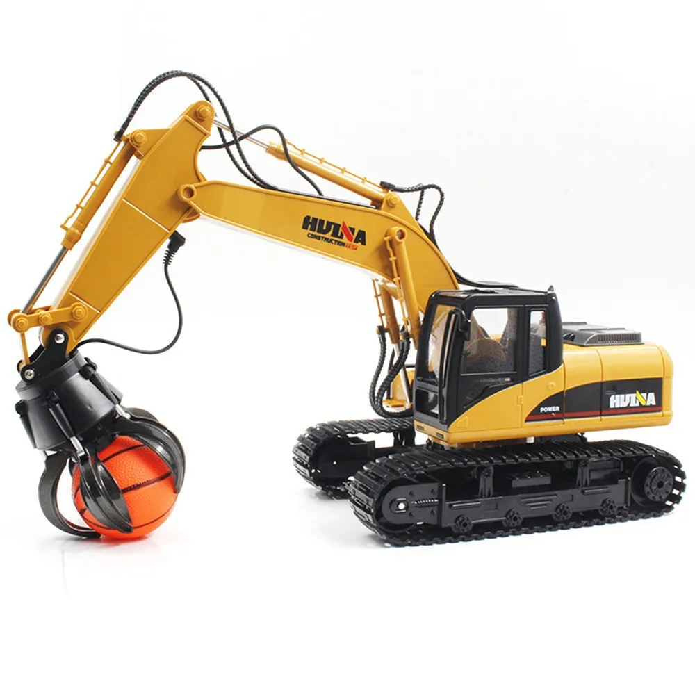 Huina 1/14 Rc Excavator 1571 Sixteen Remote Control Alloy Ball Grabber Electric Remote Control Car Toys