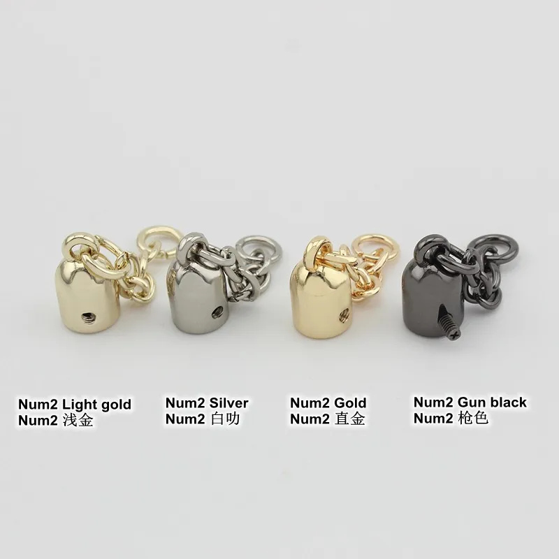 10-50pcs fringe metal Chain bell tassel pendant handbag tassel cap hanger hardware bags accessories screw connector hanger