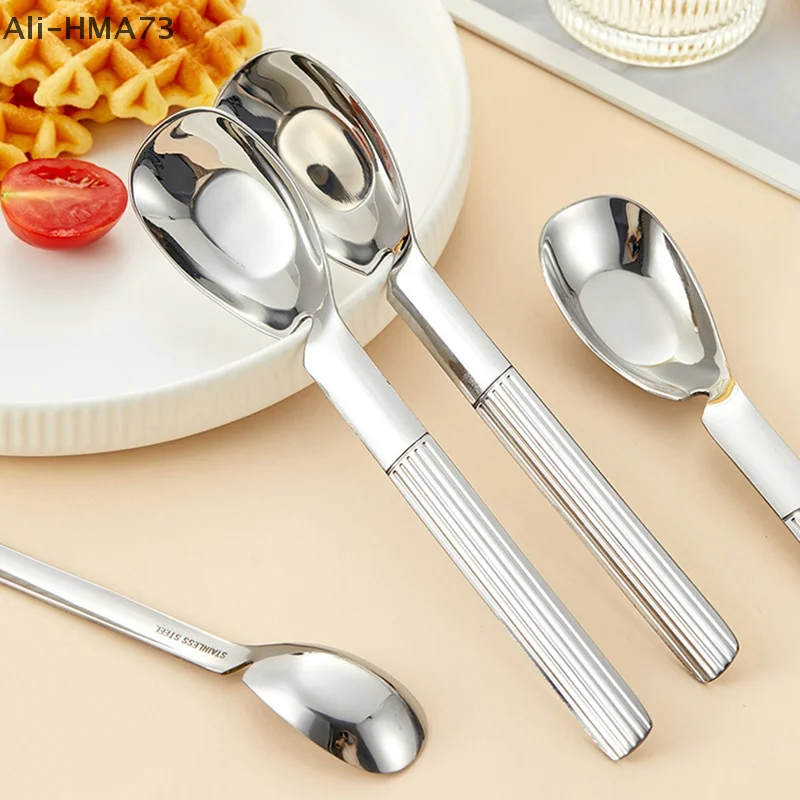 

1/2Pcs Caviar Spoon Stainless Steel Hanging Cup Spoon Creative Food Strainer Spoon Kitchen Egg Yolk Colander Flatware