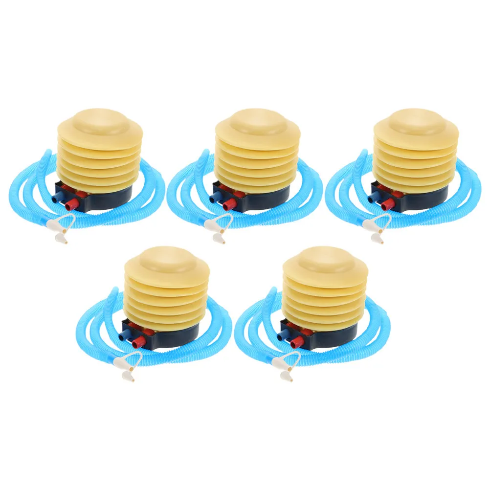 5Pcs Foot Pump Sports Manual Inflator Portable Plastic Pump for Air Mattress Ball Swimming Ring Pool Inflatables Easy Inflation