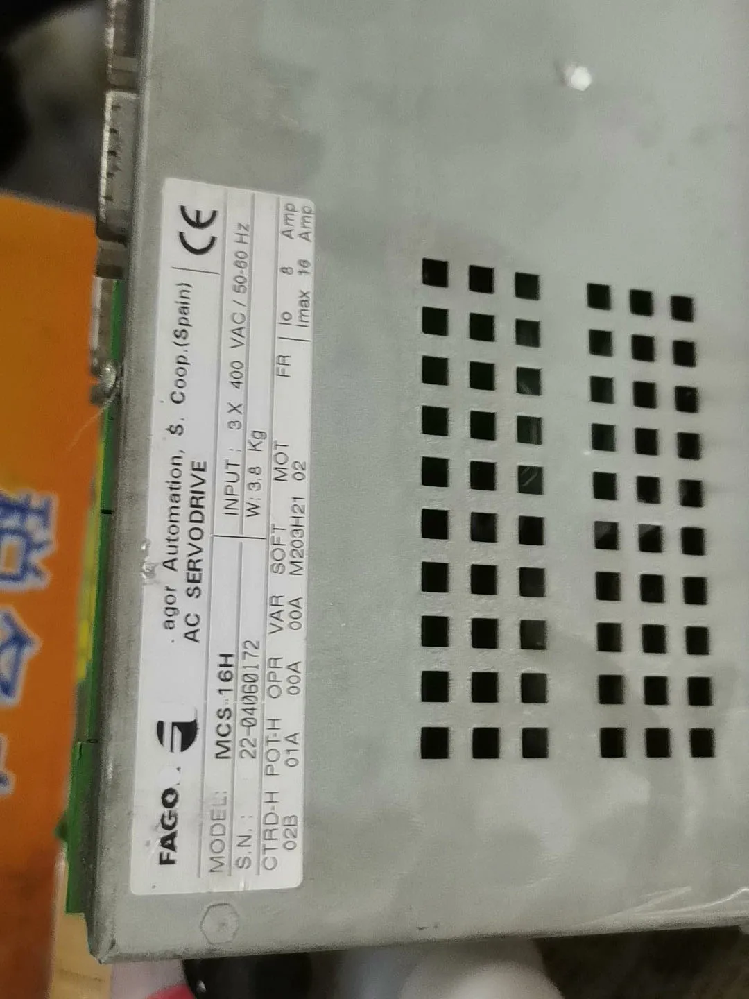 Servomoteur MCS-16H pour Fagor