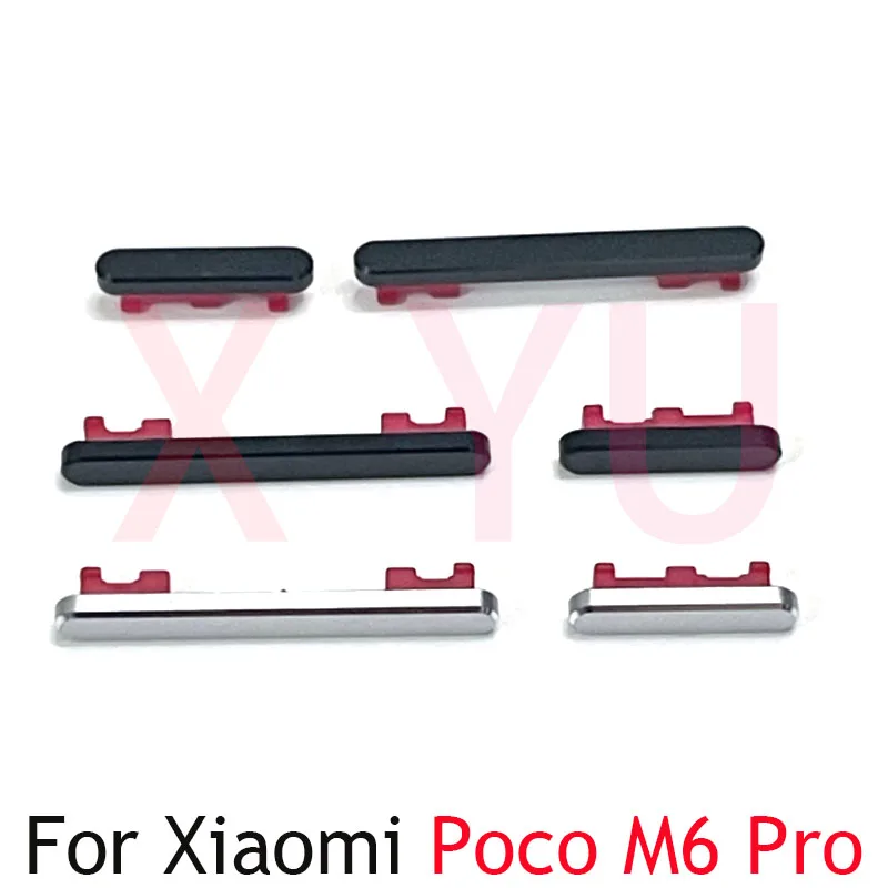 For Xiaomi Mi Poco M4 M5 M6 Pro 5G Power Button ON OFF Volume Up Down Side Button Key Replacement Parts