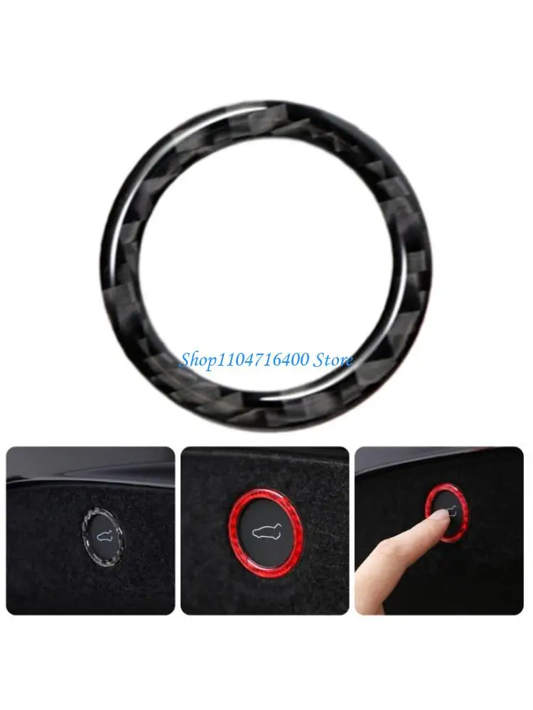 

y1gd Supercar Carbon Fiber Trunk Button Cover Vehicle Trunk Panel Sticker Decoration Vehicle Accessories for Auto