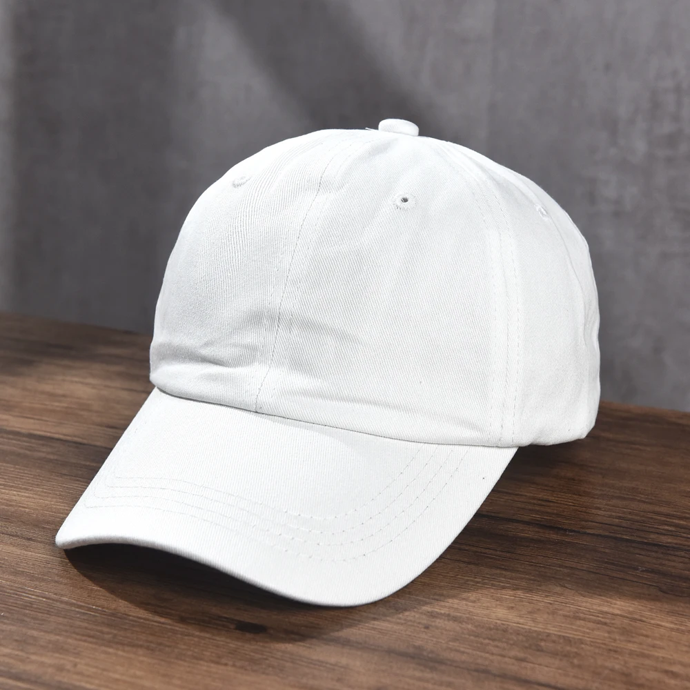 Unisex Baumwolle Baseball kappe gewaschen Stoff Männer Frauen Snapback Truck Hut Vintage Hip Hop taillierte Kappen einfarbig Papa Knochen Casque tte – Detail 2