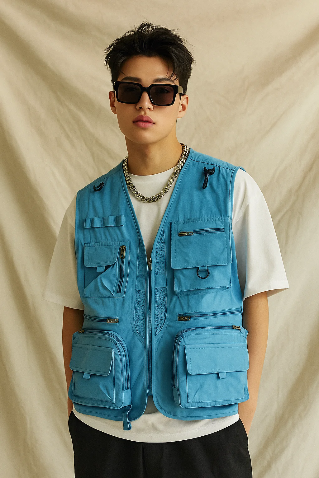 

Men's Tactical Vest 14 Pockets Summer Mesh Cargo Sleeveless 7XL US Style Hiking Fishing Photographer Waistcoat Tool Vest