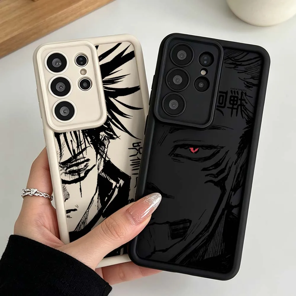 Jujutsu Kaisen Animation Phone Case For Samsung Galaxy S26 S25 S24 S23 S22 S21 S20 Ultra Plus FE Eye Ladder Silicone Cover
