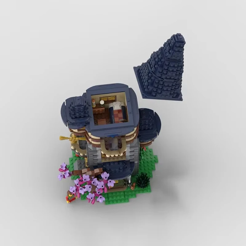 1409 pçs moc castelo medieval arquitetura assistente torre modelo diy montagem bloco de construção brinquedo presente aniversário das crianças