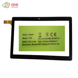 BlacK 10.1Inch For SGIN C10 Kids Tablet Capacitive Touch Screen Digitizer Sensor MS1686-FPC V1.0 XML