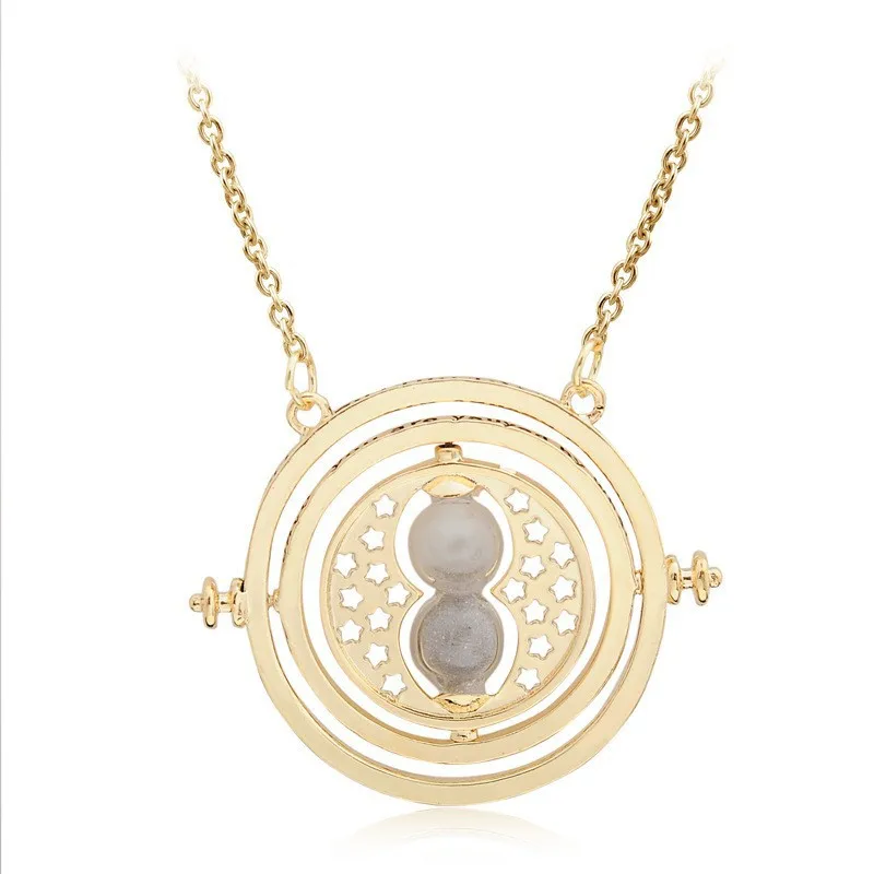 Hot-selling pendants, movie merchandise, creative time-turner hourglass necklaces, popular accessories