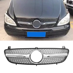 Rejilla delantera para mercedes-benz W639 Viano/Vito 2006 2007 2008 2009 2010, parachoques delantero de carreras, accesorios de sintonización de parrilla de diamante