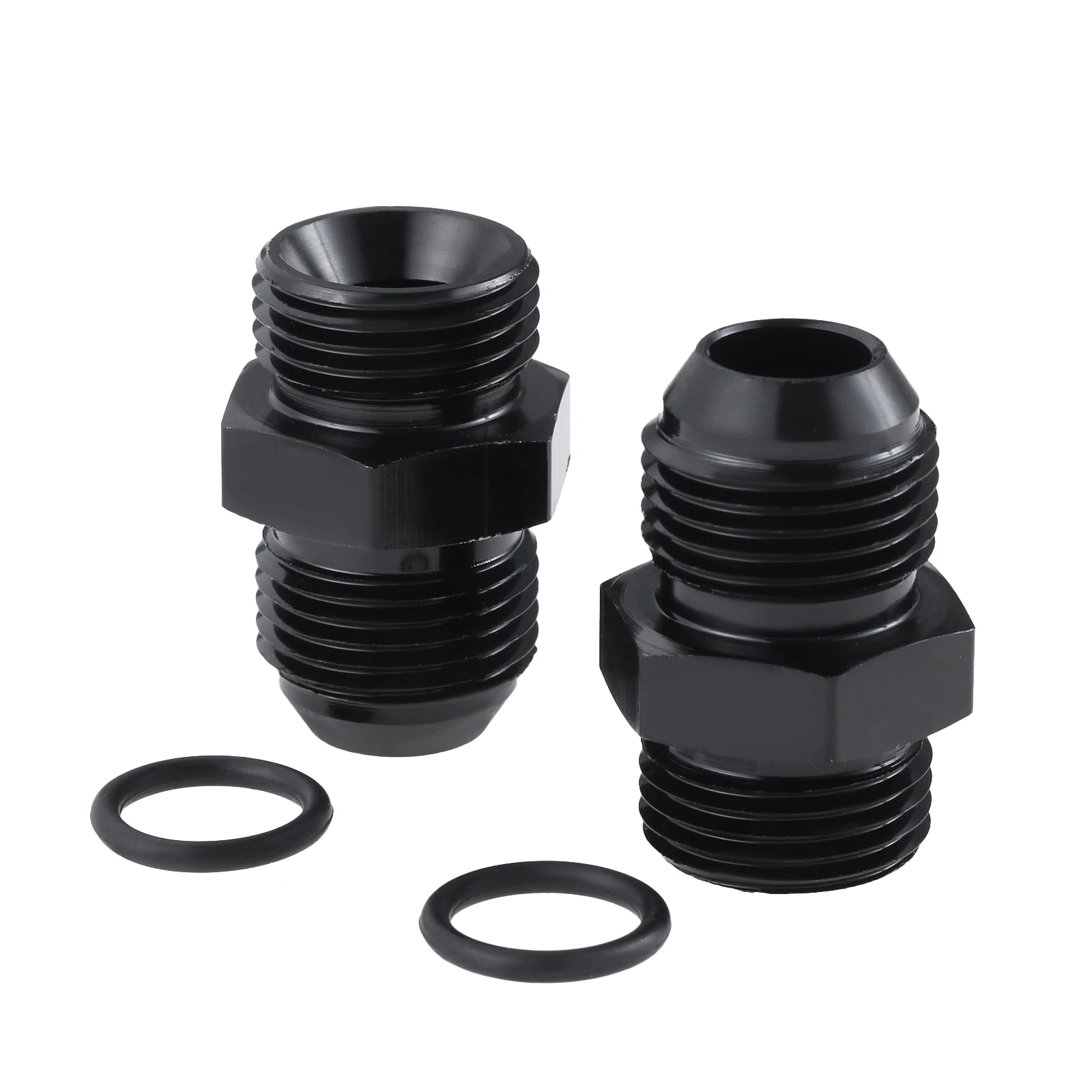 

2 шт. 6/8/10AN штекерный адаптер 6/8/10AN ORB с уплотнительным кольцом, прямой алюминиевый шестигранный разъем для автоматической топливной масляной линии