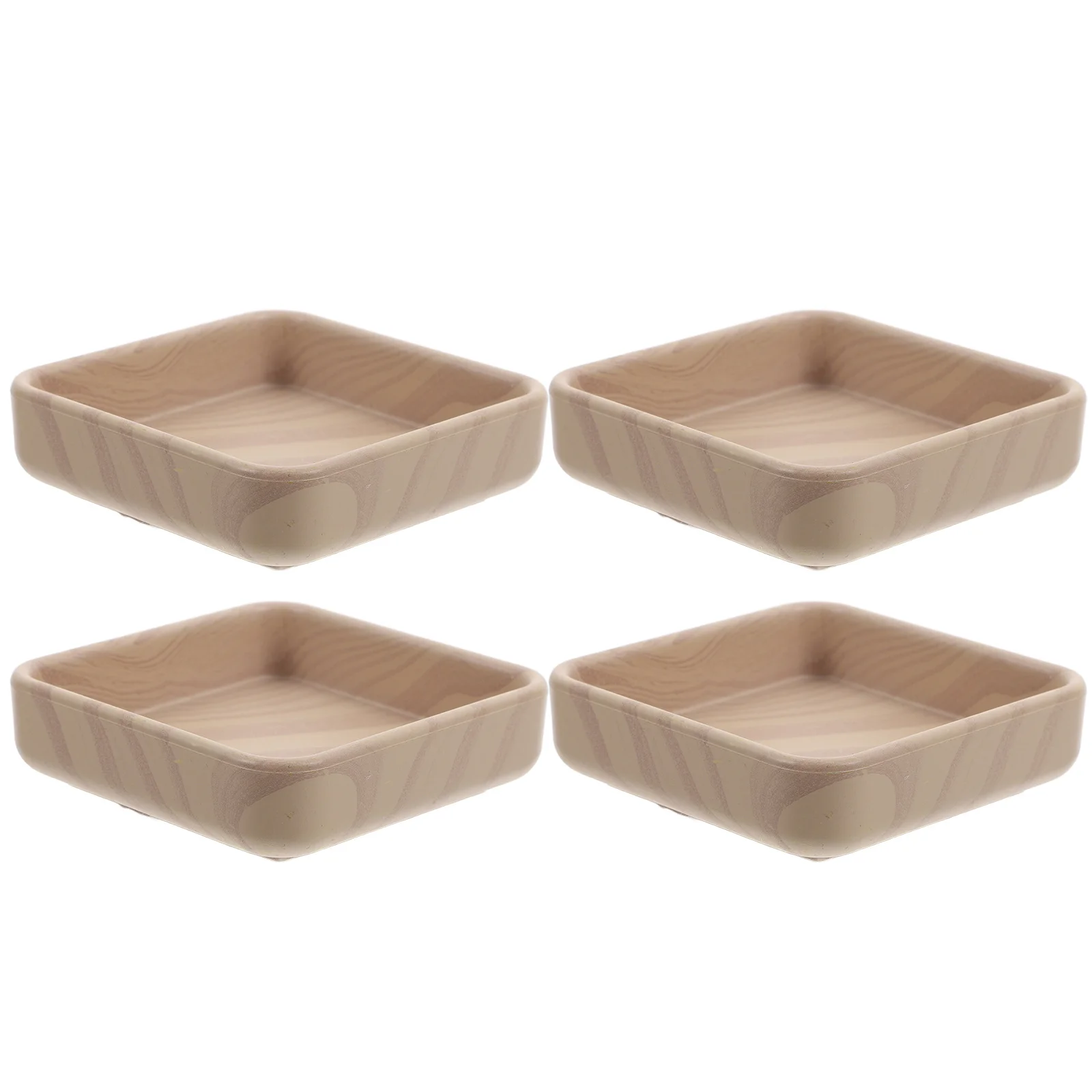 

4Pcs Wood Grain Felt Furniture Leg Pads Anti-Scratch Chair Leg Protectors Bed Frame Wheel Stoppers Table Floor Protectors