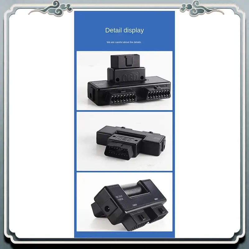 Premium OBD2 One Divided Into Two Adaptor OBD Expansion Adapter Wire 16 Pin 16 Core Cable Universal With Dc5521