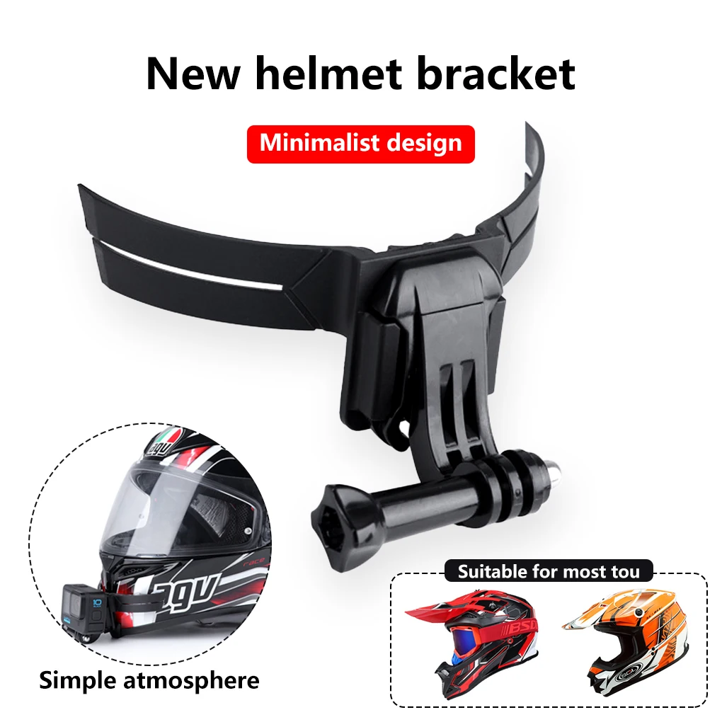 Motorcycle Helmet Adhesive Camera Mount Motorbike Hat Chin Bracket Support Holder Outdoor Cycling Supplies Replacement for GoPro