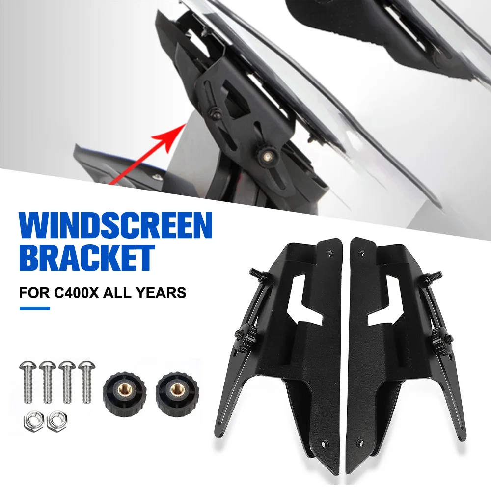 

Windshield Adjuster CNC Aluminum Windscreen Bracket For BMW C400X Moto Visor Deflector Mounting Stand Motorcycle Accessories