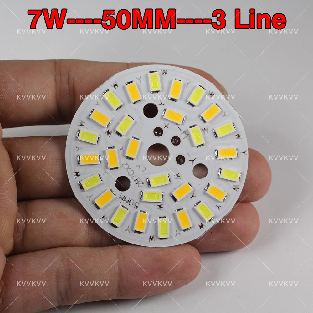 Lot de 10 panneaux lumineux LED ronds bicolores 3 W/5 W/7 W/9 W/12 W, variateur d'intensité, source lumineuse ronde, diamètre 32/44/50/65/77/85 mm
