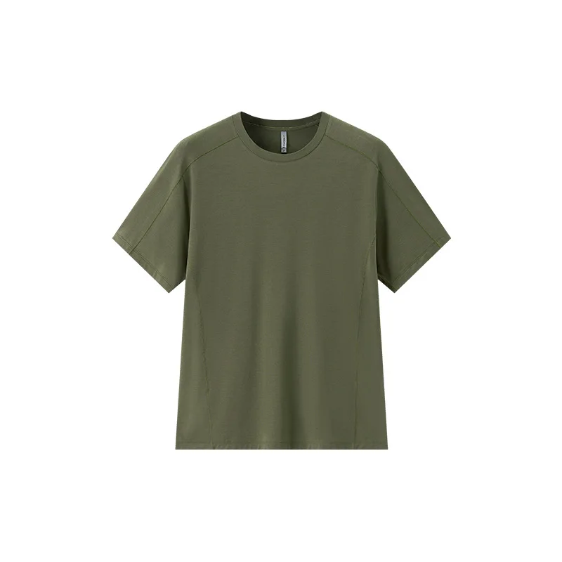 Neuseeland Merino Wolle T-Shirt Herren Sommer Schnelltrocknend Feuchtigkeitsableitend Atmungsaktiv Sportlich Wandern Camping Fitness Kurzarm