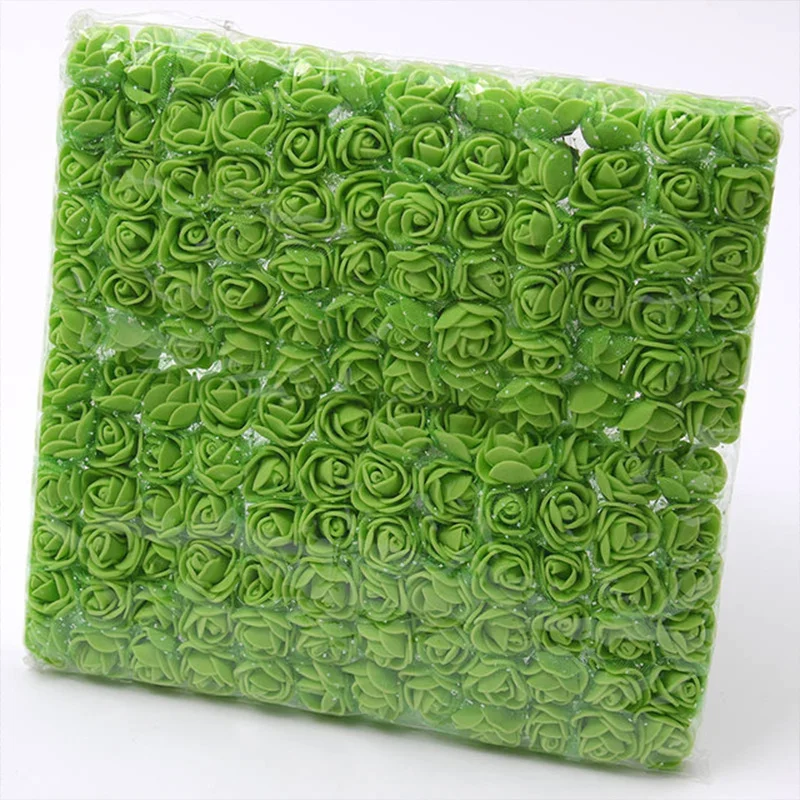 144 stücke/2 cm Mini Spitze Pe Rose Schaum Blume Köpfe Bouquet Für Hochzeit Hause Dekoration Scrapbooking DIY Kranz Artificia blumen – Detail 13