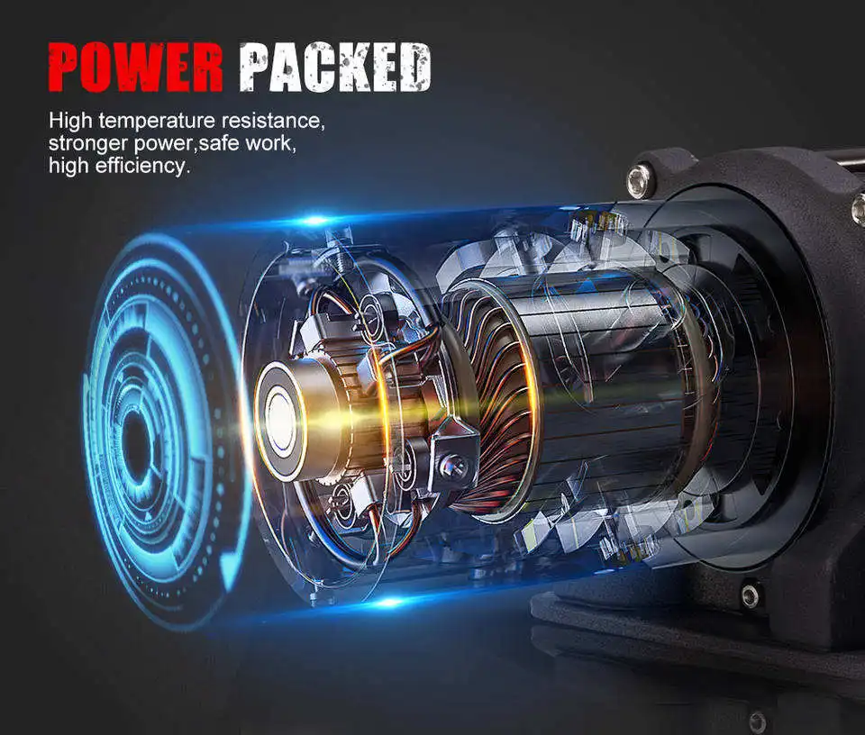 Factory Direct 13500lbs 4*4 Wired/ Wireless Controller Synthetic Rope Electric Winch