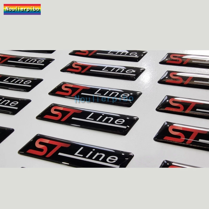 3D Car Sticker ST LINE Focus Carnival Badge Epoxy Sticker Logo Dome Car Decal Vinyl Decal for Car Bumper Window Motorcycle