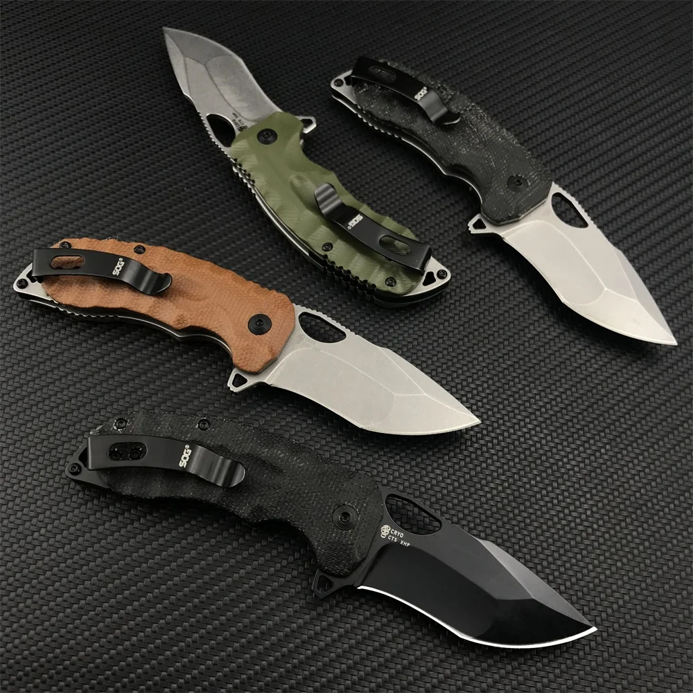 High Quality Kiku XR Folding Pocket Knife CTS XHP Blade Linen Micarta Handle Outdoor EDC Survival Camping Hiking Hunting Tools