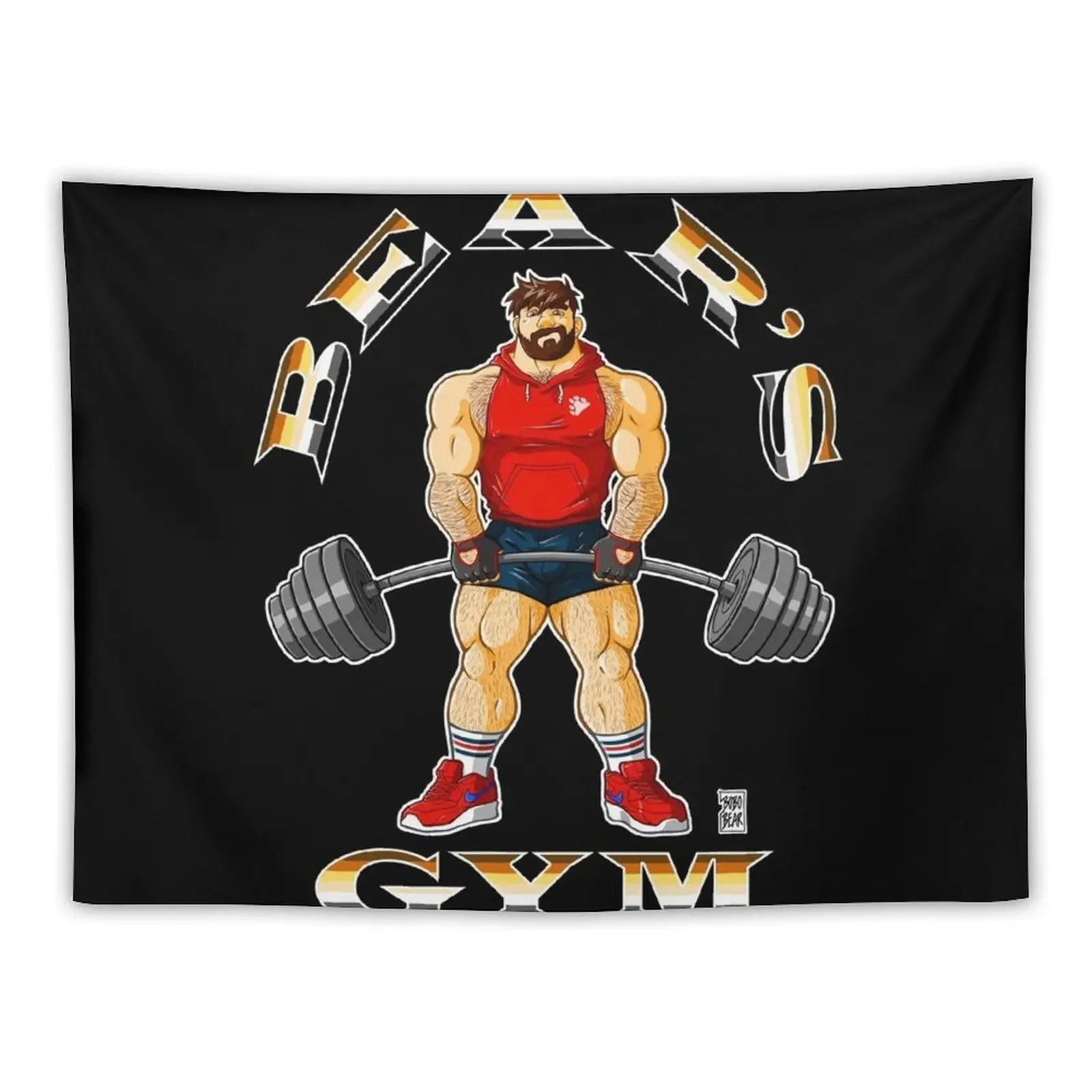 ADAM LIKES BEAR'S GYM Tapestry Room Decor Korean Style Bedrooms Decorations Decoration Aesthetic Tapestry