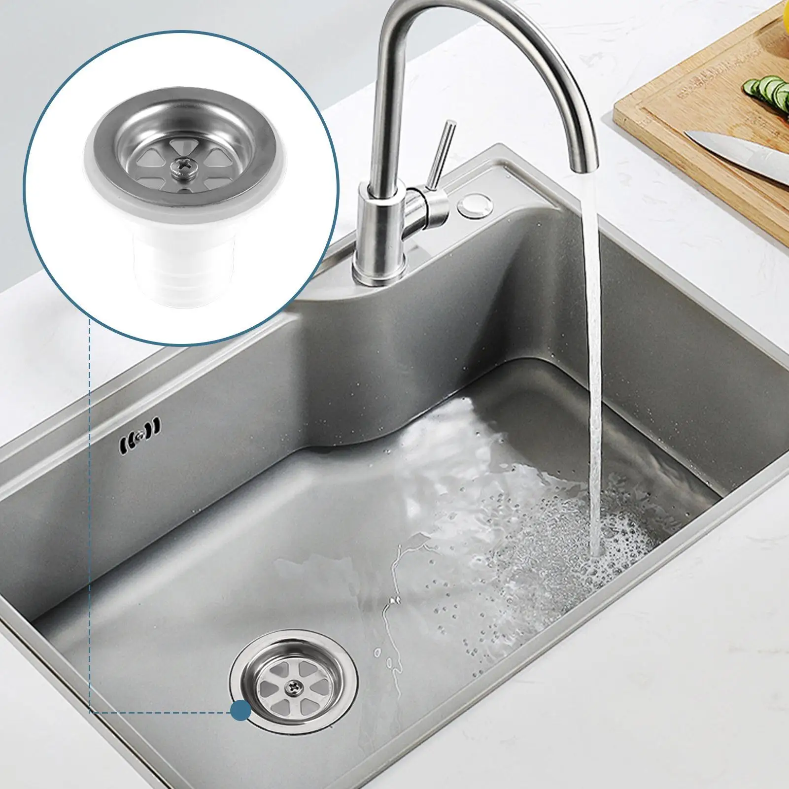 Marine Sink Drain Angle Fitting Leak-Proof Connector Sink Waste Drain Hole Angle Fitting With Tube For RV Boat Marine Repair