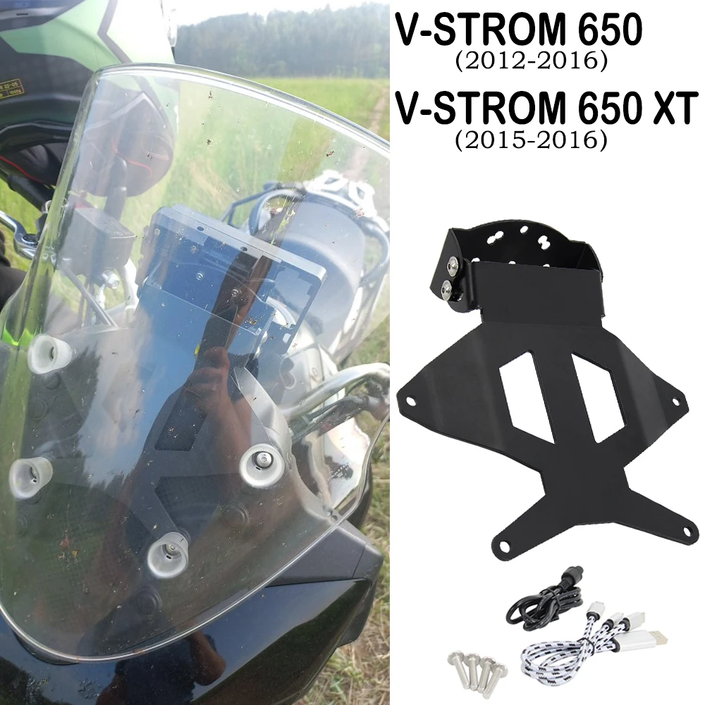 ใหม่ผู้ถือโทรศัพท์มือถือรถจักรยานยนต์สําหรับ SUZUKI V-STROM 650 XT DL 650 Vstrom 2012-2016 2015 14 ชาร์จ GPS Navigator ติดตั้ง