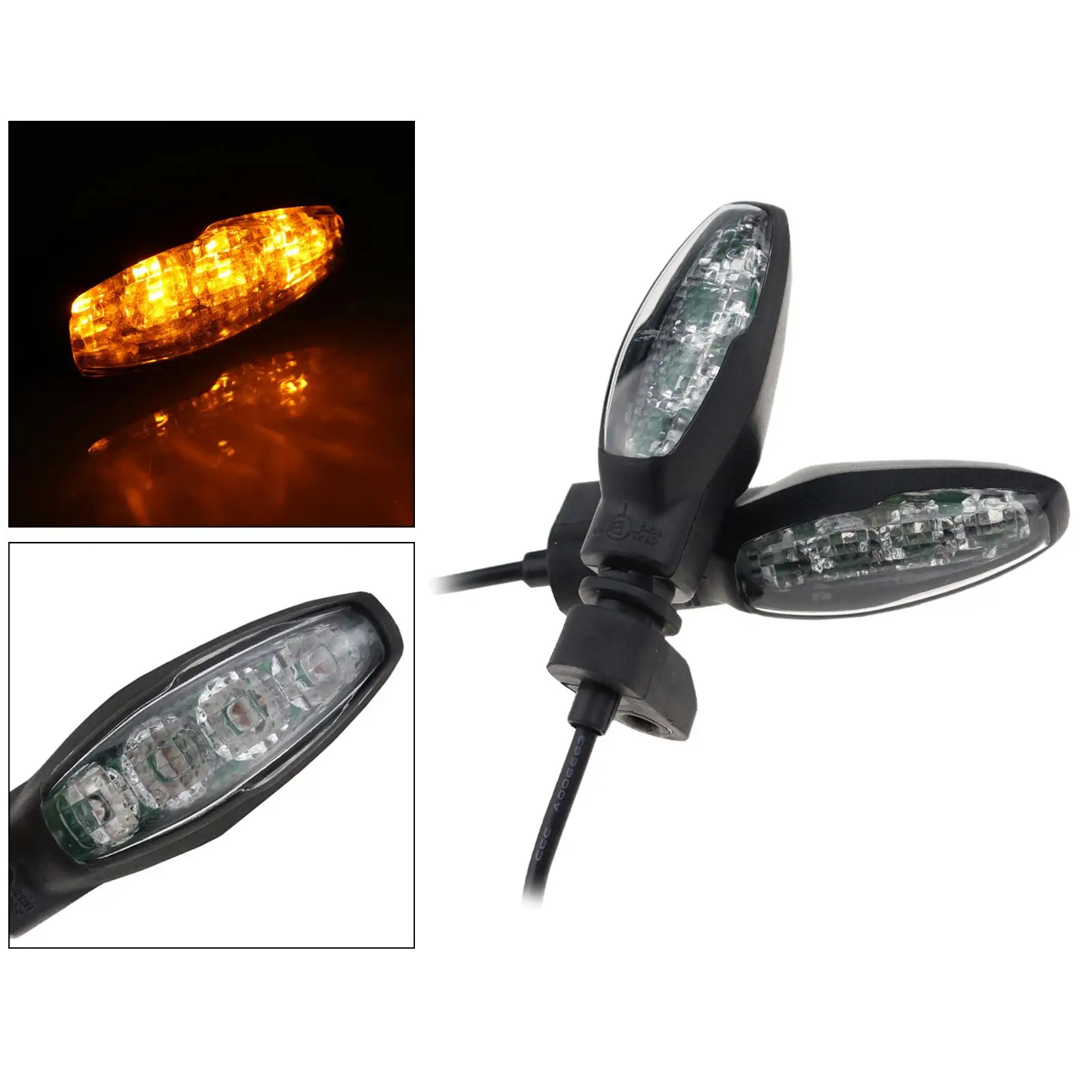 

LED Blinker Motorcycle Turn Signals Front Rear Lamp Waterproof ABS for Triumph Speed Twin Triple R RS S 12V