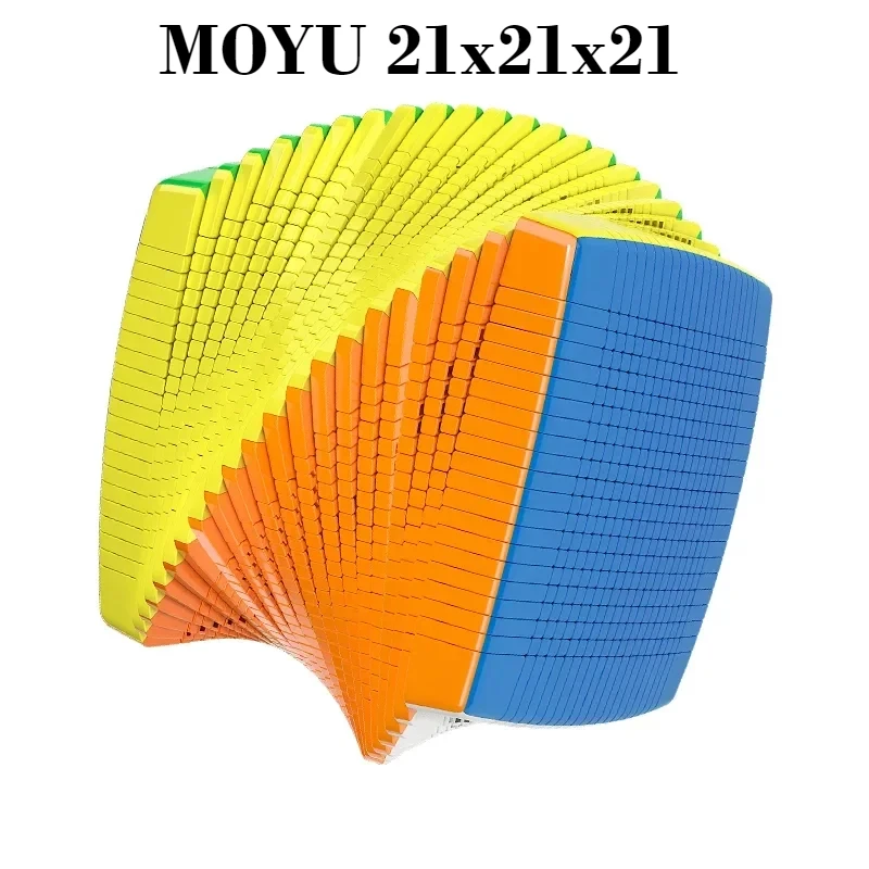 MoYu Meilong 21x21 Cube 21x21x21 Speed Cube MFJS 21 Layer Stickerless Giant Magic Cube Plastic Puzzle Toys for Collection