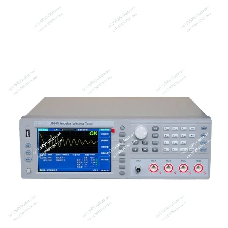 

U9845 7-дюймовый TFT-дисплей, 4 канала, тестер с импульсной обмоткой, одно-/трехфазный двигатель, тестер короткого замыкания, измеритель 100 В ~ 5000 В