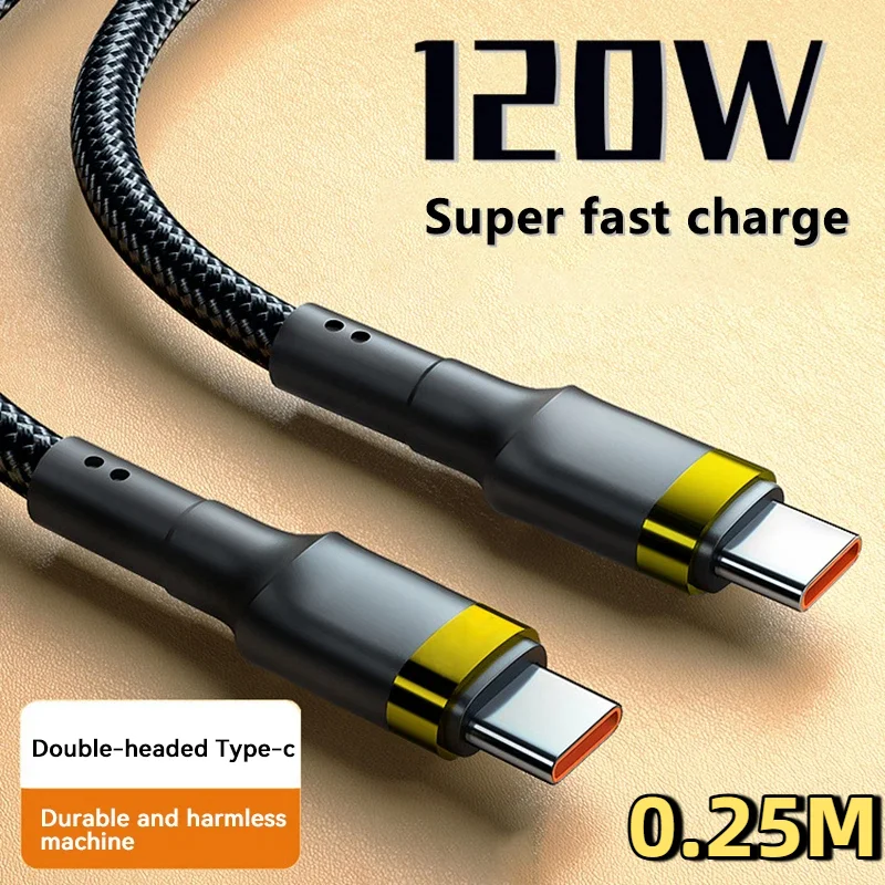 120 W Schnellladegerät PD Schnellladung Hochwertiges USB C auf USB Typ C Kabel für iPhone Xiaomi 15 Plus Pro Max Samsung S24