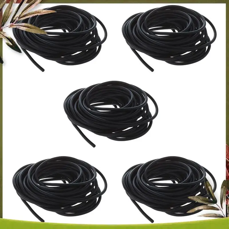 A08P-5X Tali Latihan Karet Elastis untuk Ketapel, Hitam 10M