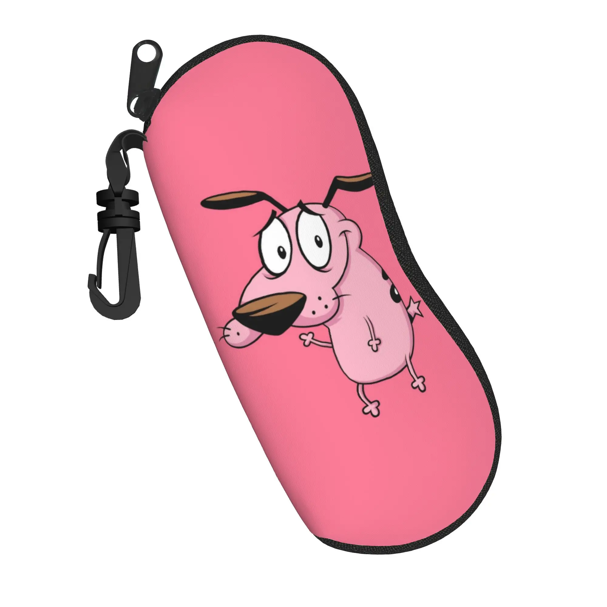 Étui à lunettes Courage the Cowardly Dog-D, cadeau pour filles, accessoires, boîte de protection pour lunettes, conteneur pour lunettes