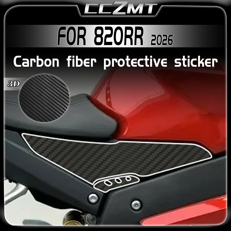

For ZXMOTO 820RR 820rr 2026 3D Carbon Fiber Decorative Stickers Fuel Tank Stickers Car Body Stickers Modified Accessories