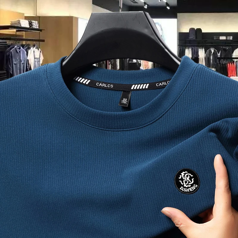 الخريف والشتاء جولة الرقبة هوديي منتصف العمر عارضة فضفاضة طويلة الأكمام تي شيرت سترة قاعدة سترة