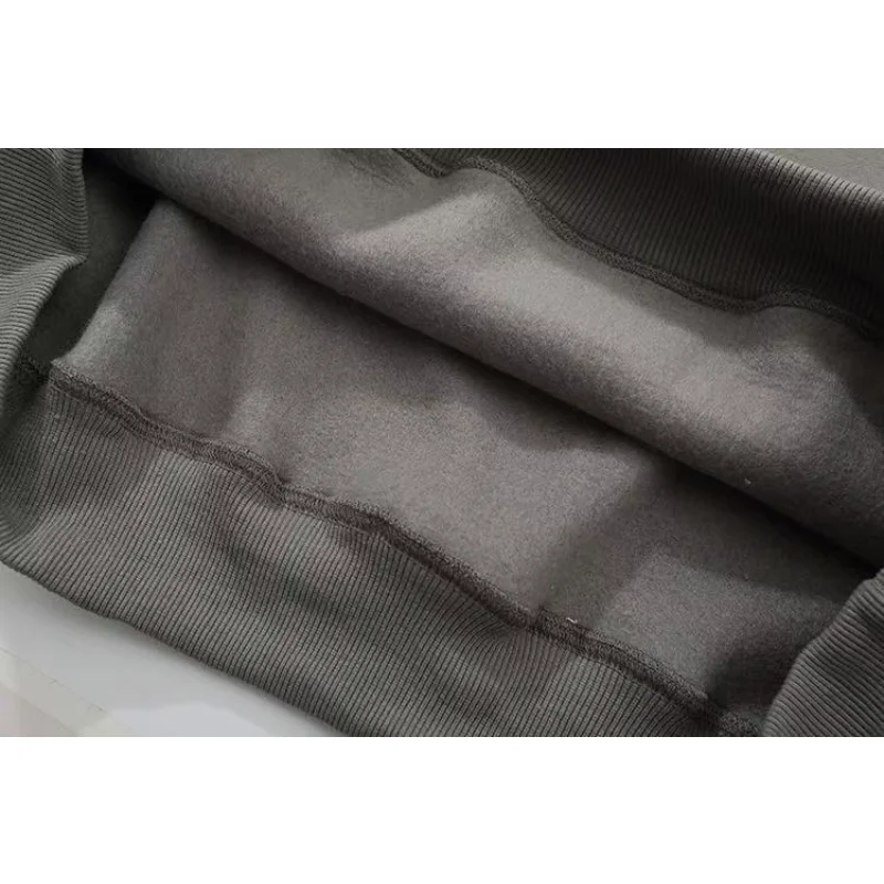 21SS Klassische Marke Double Line Herren Hoodies Luxus Brust Silikon Brief mit Tag Hoodies High Street Lose Plüsch Sweatshirt Set