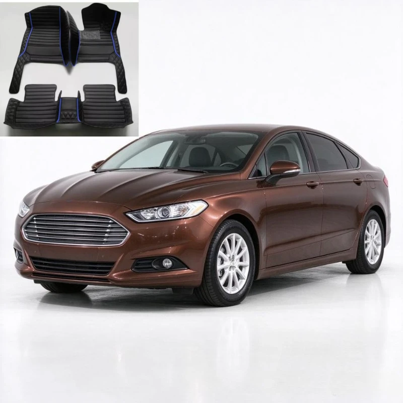 Custom For Ford Mondeo 5-Seat 2000-2026 Mid-size Sedan PHEV Waterproof All Weather Car Floor Mats Anti Slip Accessories LHD/RHD