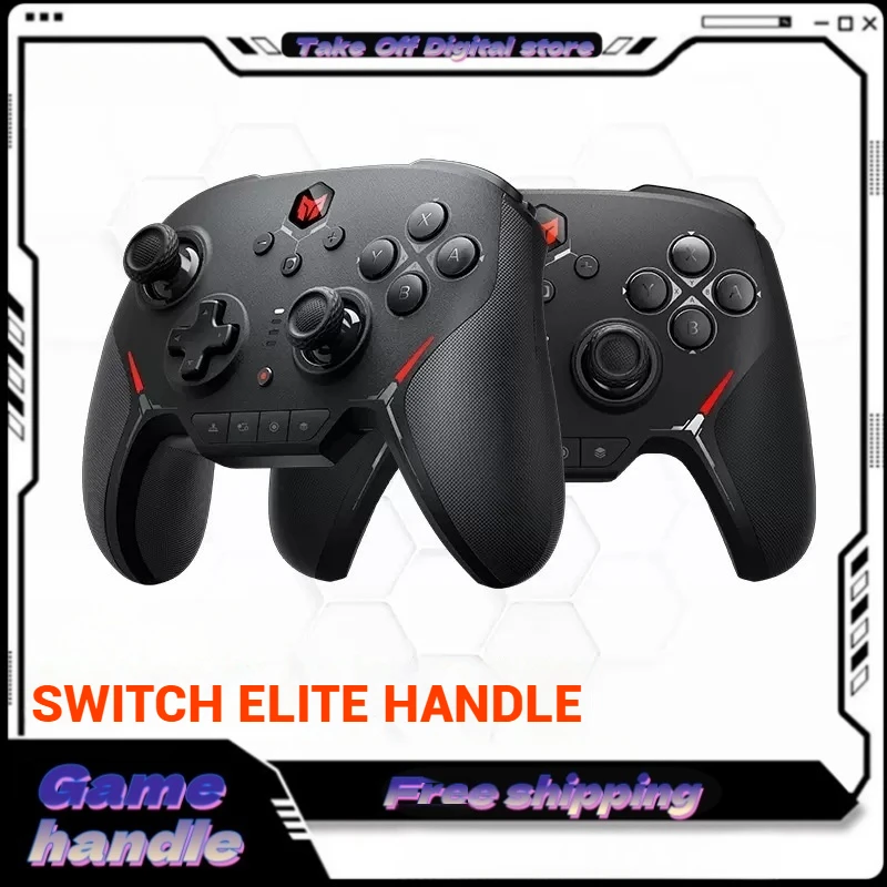 Bluetooth Gamepad Mechanical Button Six-Axis Gyroscope Macro Programming Button Mechanical Trigger Alps Rocker support PC Switch