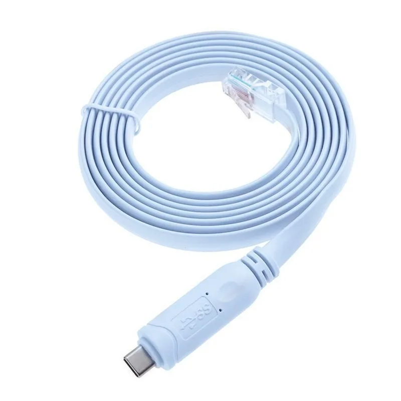 USB-C 3.1 To RJ45 Console Cable FTDI FT232RL Chip For Cisco Router RJ 45 Converter Switch Line Type-C Extension Cables