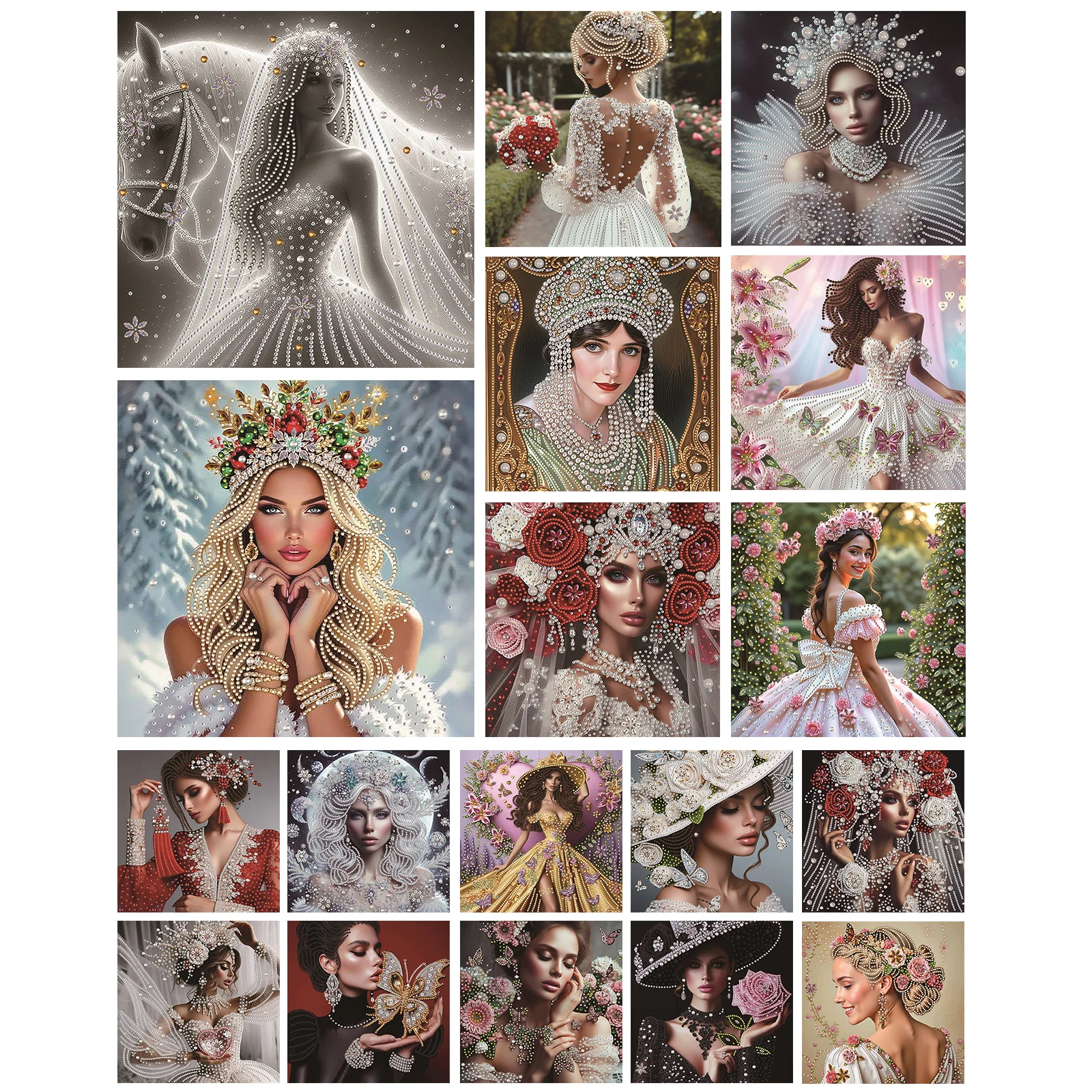 

Beauty Special Shaped 5D DIY Partial Drill Diamond Painting Kits for Adults Home Wall Decor Diamonds Paintings Gem Art 30x30cm
