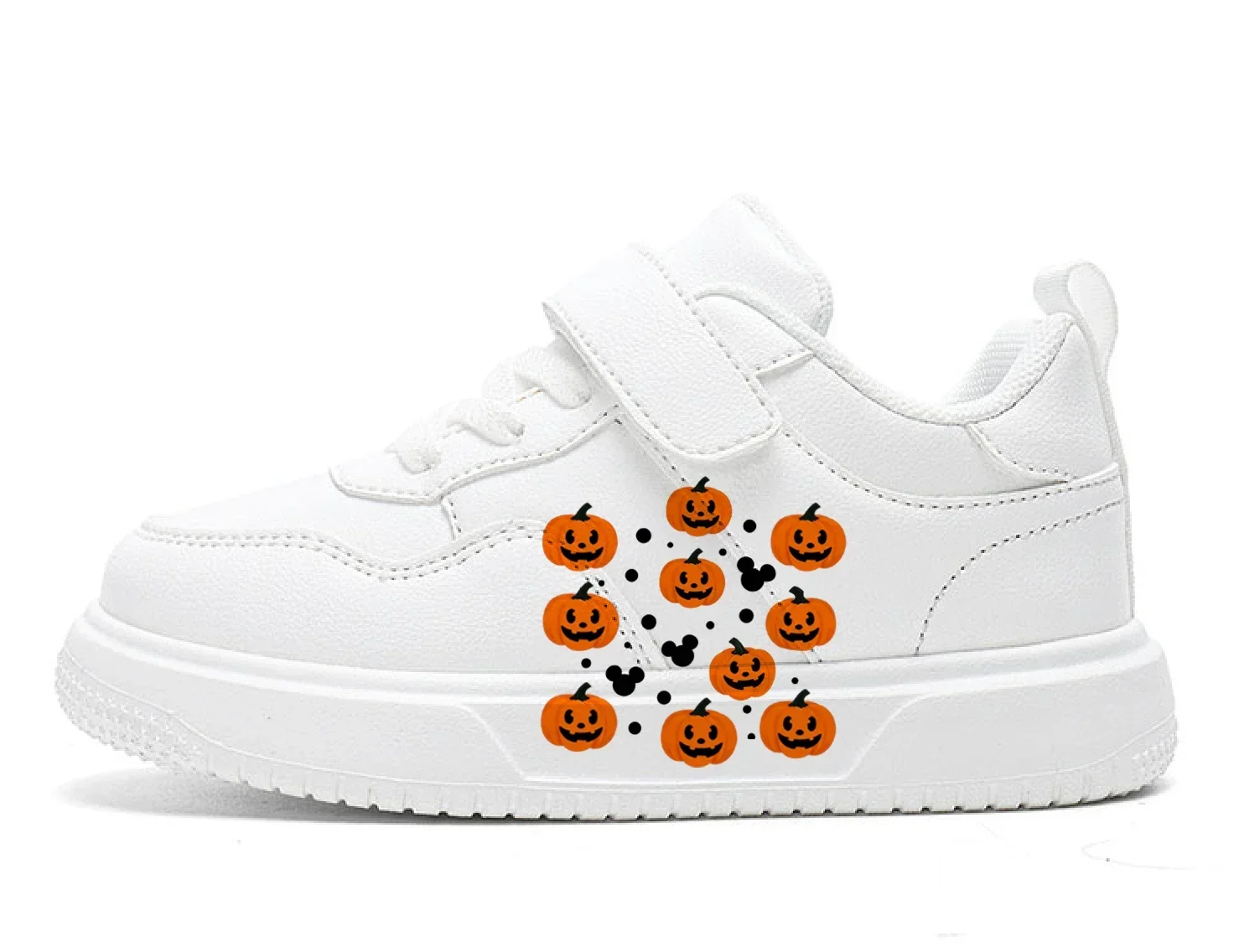 

New Children's Sports Board Shoes Boys' Leather Breathable Lightweight Running Shoes Girls Student Outdoor Leisure White Shoes