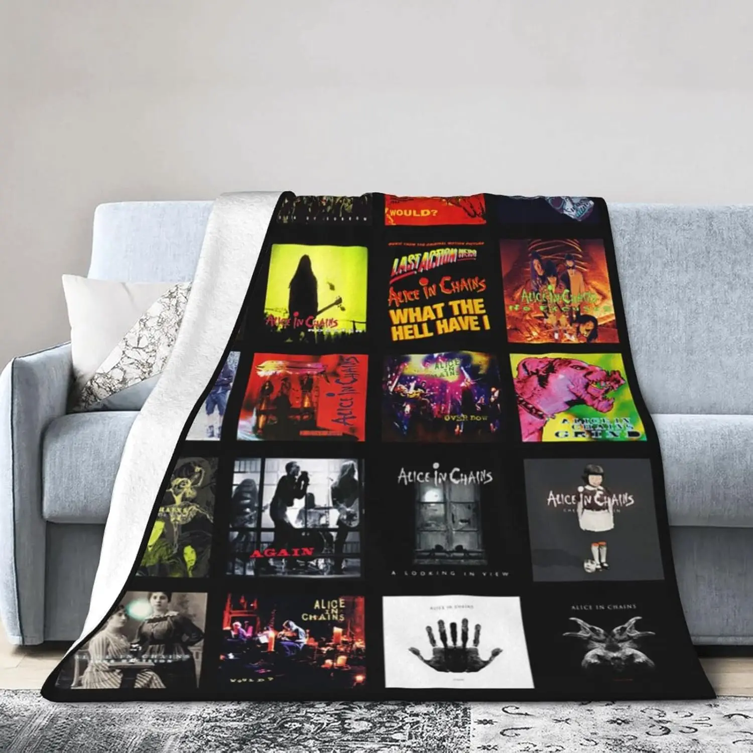 

Alice Rock in Band Chains Blanket Lightweight Flannel Throw Blankets Soft Bed Blanket Cool Blanket All Seasons Custom blankets