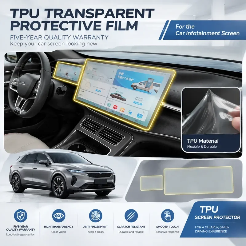 For BYD Destroyer 05 2022-2025 Center Console Screen Protector Transparent Film Interior Trim Modification Accessories